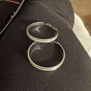 Sterling silver hoops
